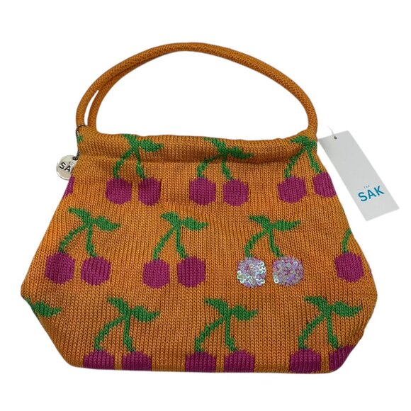 The Sak Handbags - The Sak - Crocheted Cherries / Mimosa Color / Bucket Bag / Purse -NWT